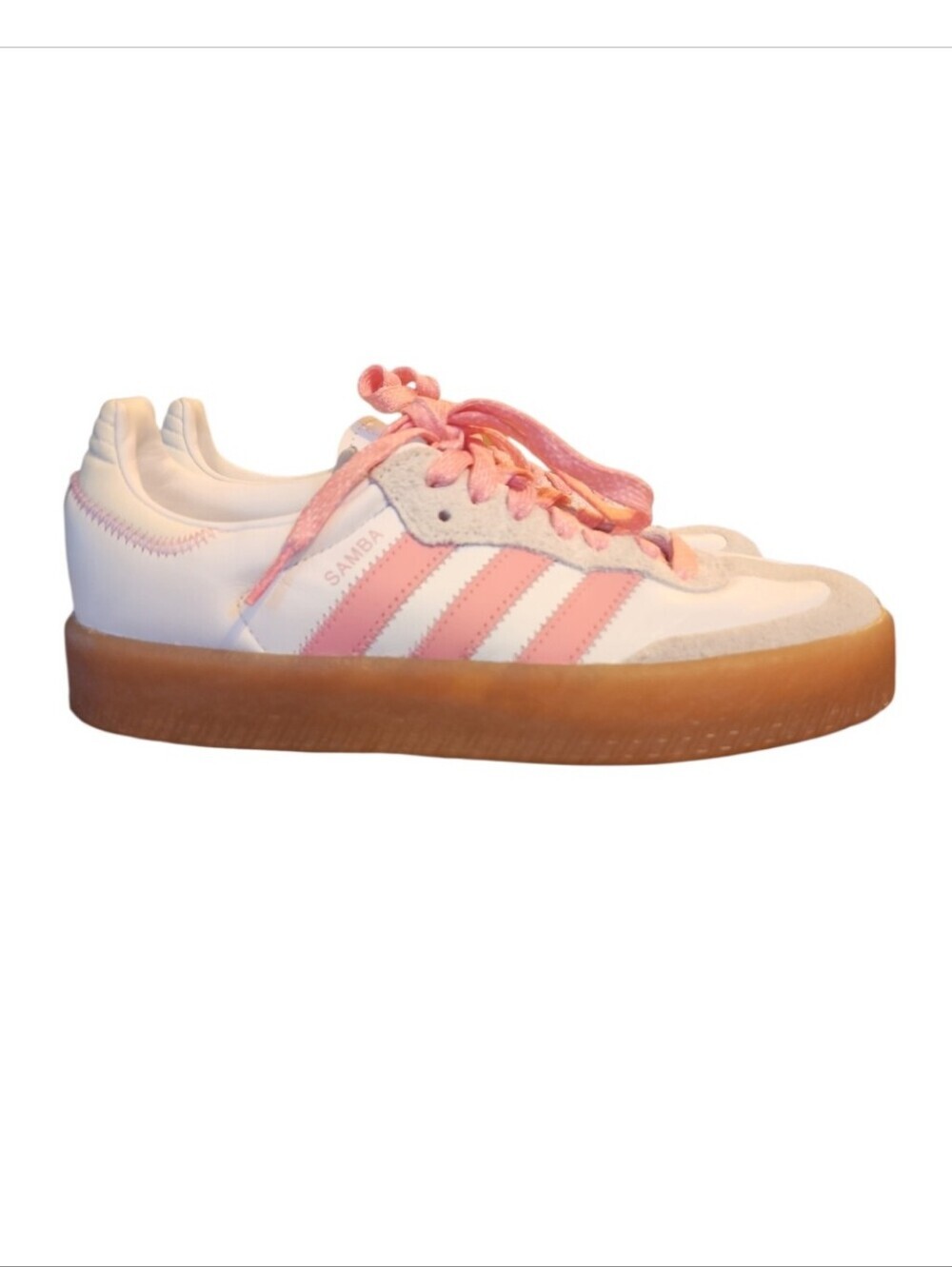 Adidas Originals Sambae Cloud White Bliss Pink Off White Women Shoes Sz 8 IE9109